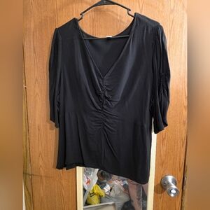 Old Navy Black Ruched Women's Blouse